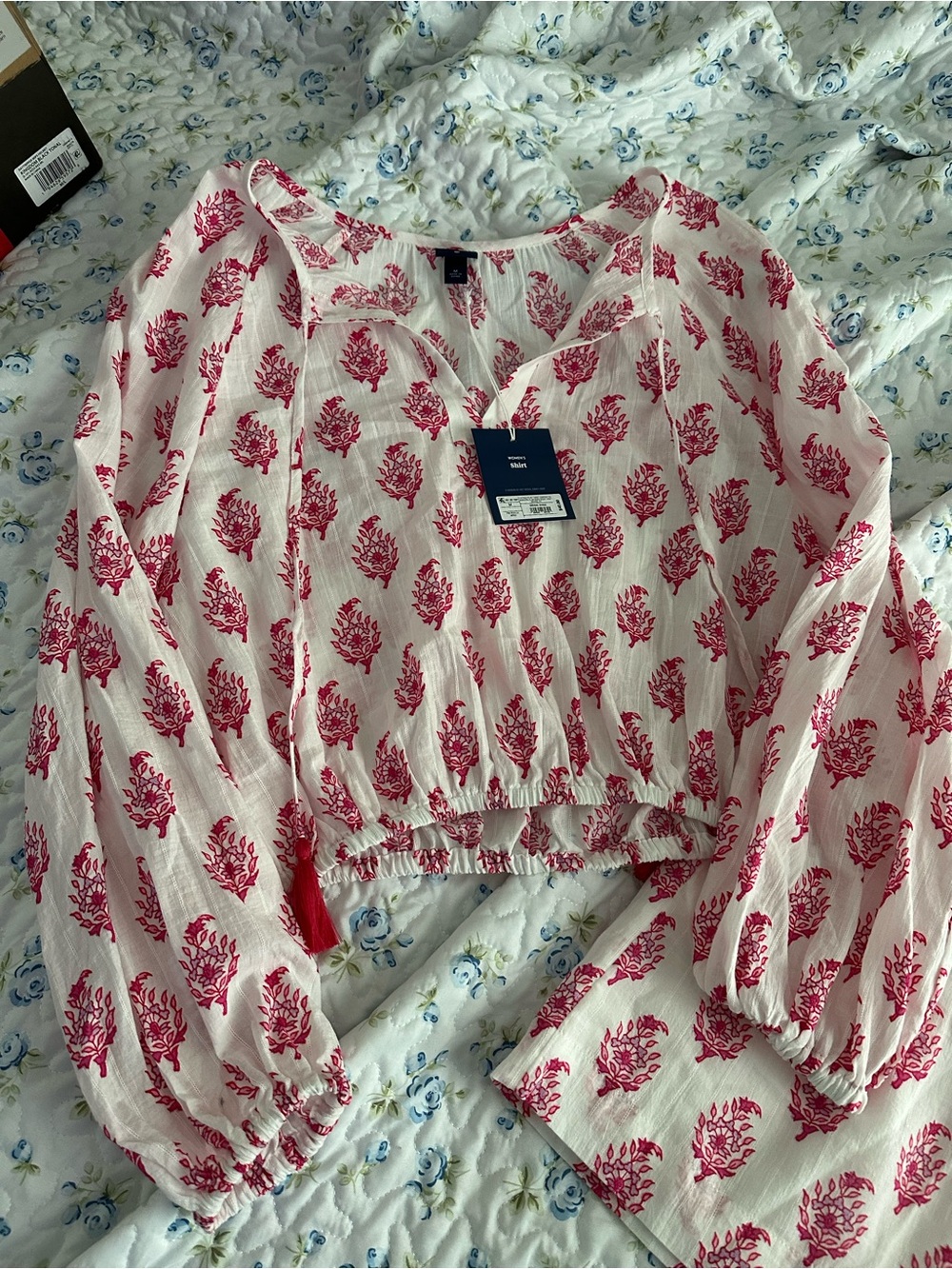 Roller rabbit x target Two-Piece Floral Pink Print Crop Top + Skirt Set - Picture 2 of 5